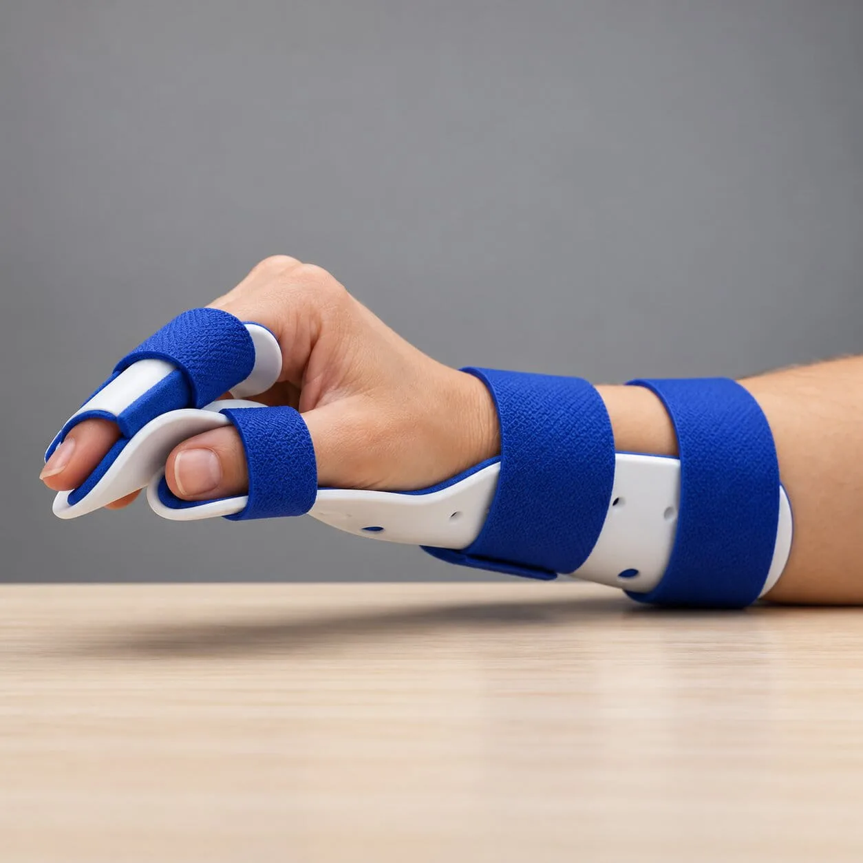 Fertig angefertigte Handschiene aus der Werkstatt von Ergotherapie Cilia